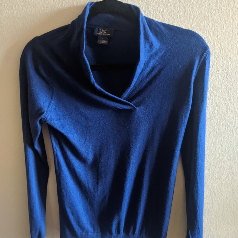 Brooks Brothers Royal Blue Silk/Cashmere Sweater